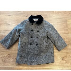 Vintage Carters Toddler Boys Houndstooth Coat Size 4